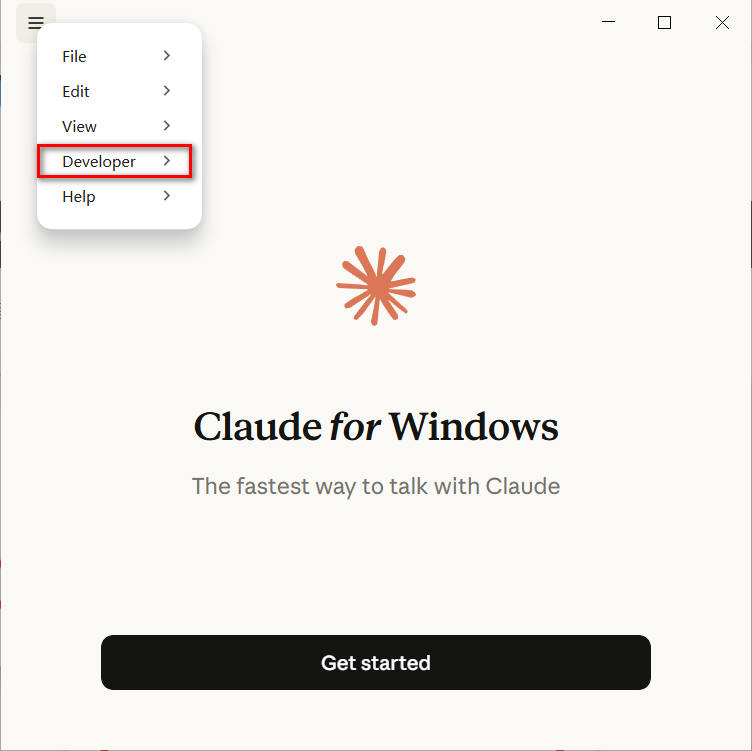 Claude 开发者菜单